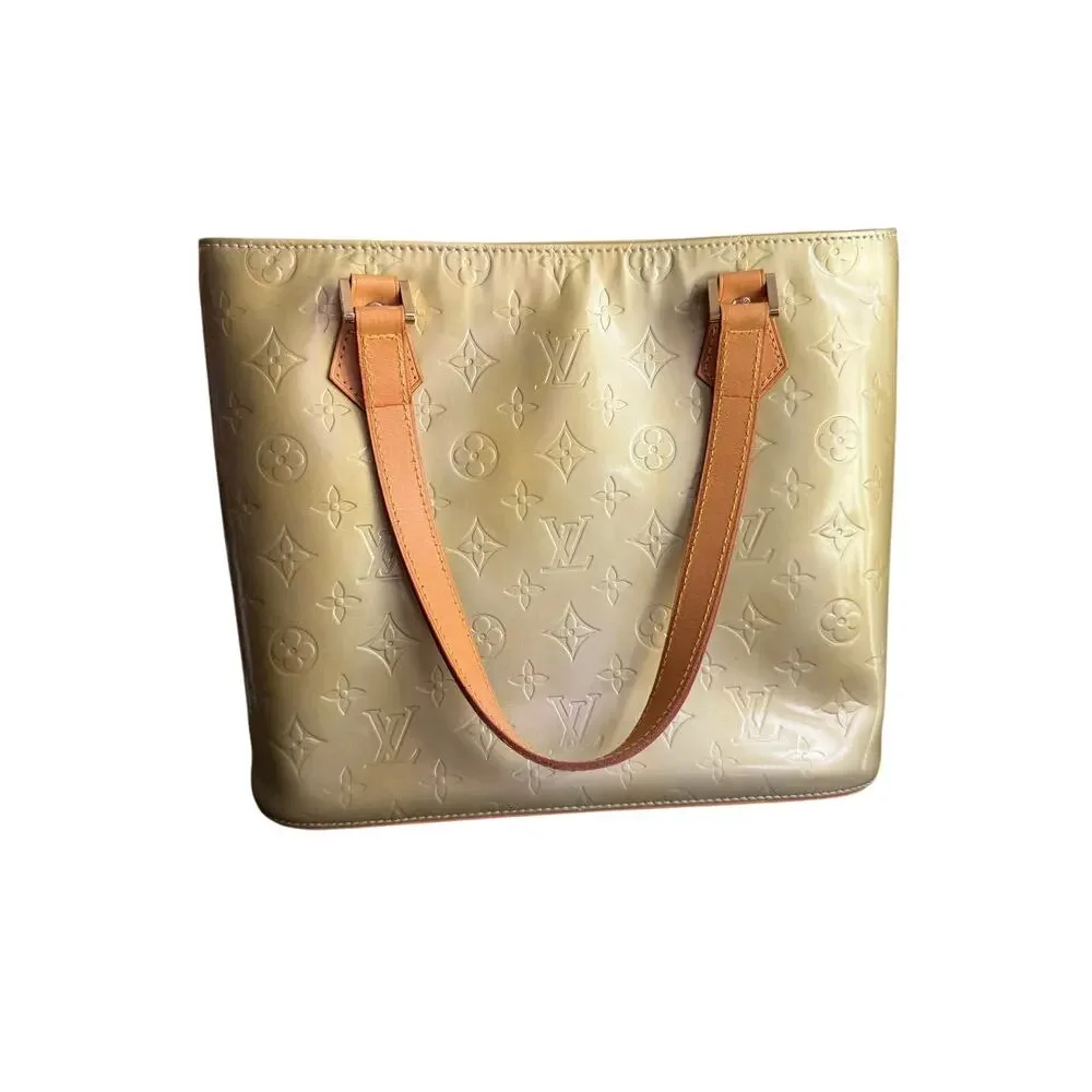 Authentic Louis Vuitton Houston‎ Tote Bag Purse Vernis Patent Leather